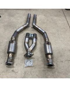InfernoFab catted midpipe for Subaru Outback/Legacy EZ30 and EZ36  – 304 stainless steel TIG-welded section